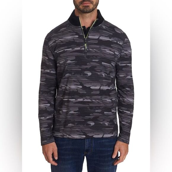 Robert Graham pullover 1/4 zip lightweight sweatshirt size XL warm weather layer - Picture 1 of 9
